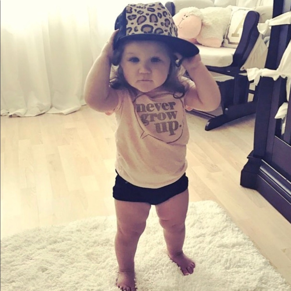 Toddler Handmade Leopard Print SnapBack Hat.